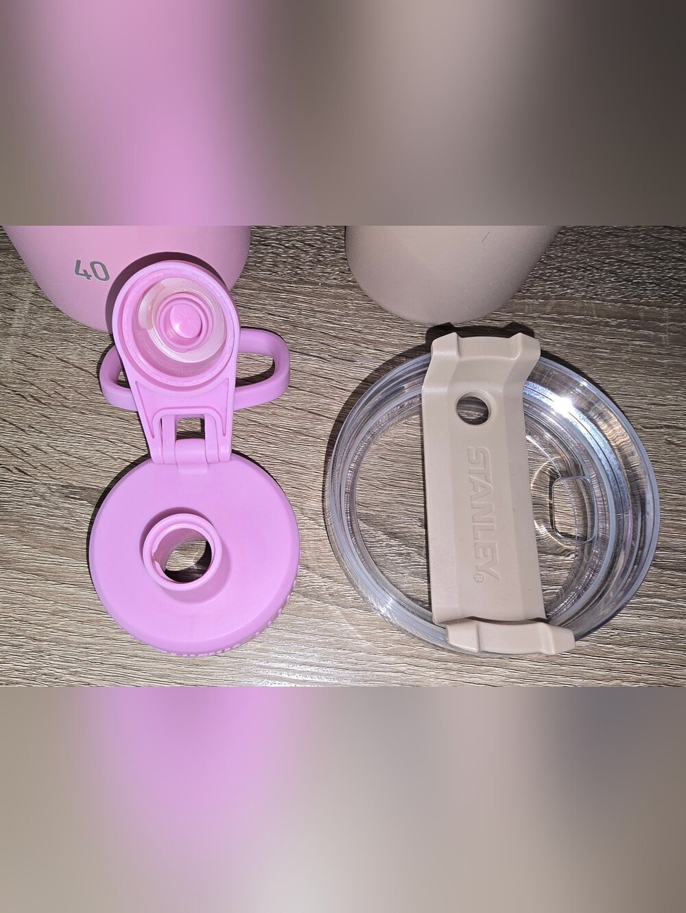 LOT of Stanley Tumbler Driftwood Tan & Takeya Bottle Pink 40 oz Stainless Steel - Picture 8 of 11